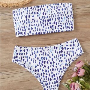 Watercolor spots Bandeau bikini